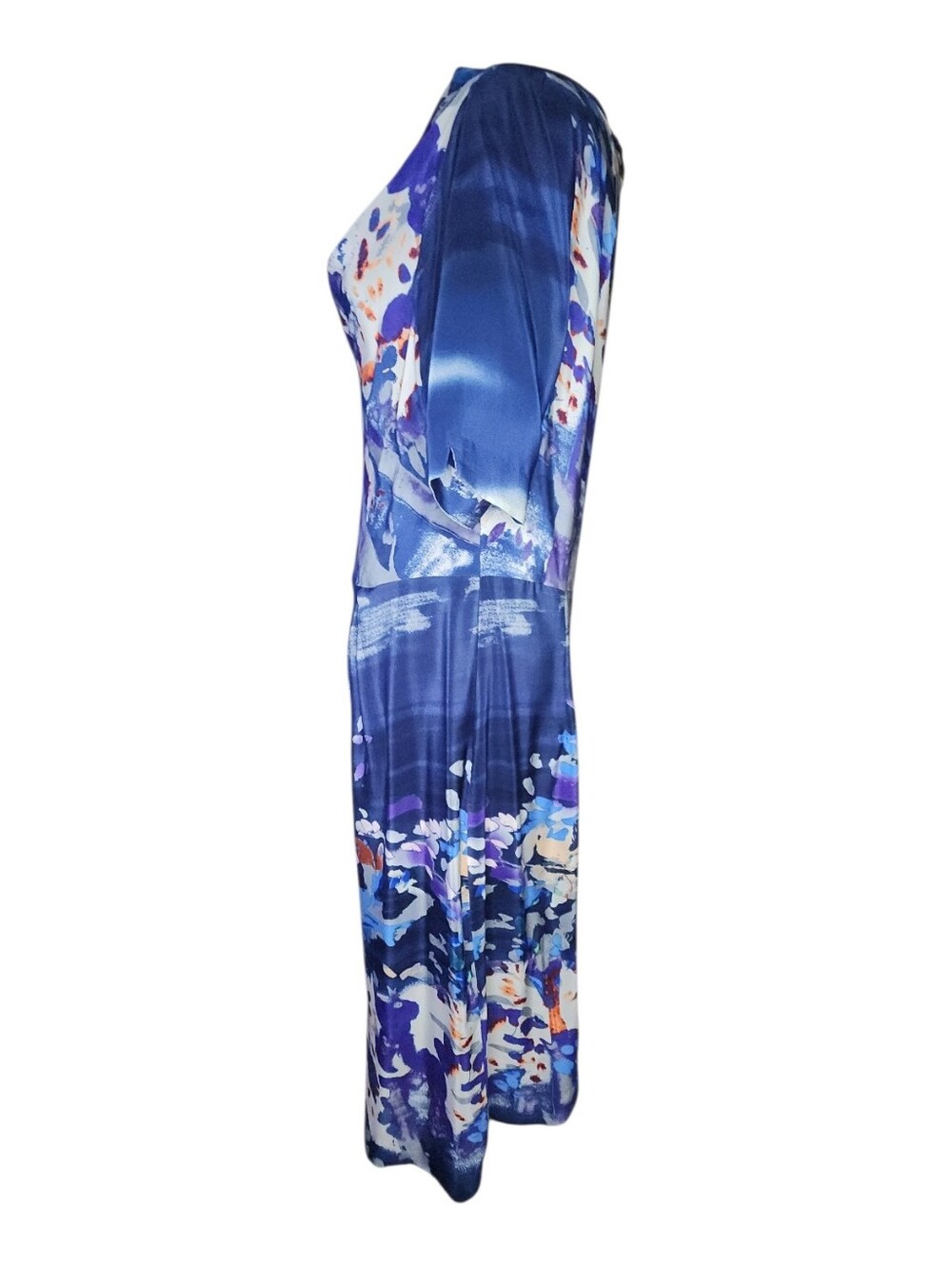 Anthropologie Collique Floral Silk Midi Dress, Womens 12 - Picture 3 of 7